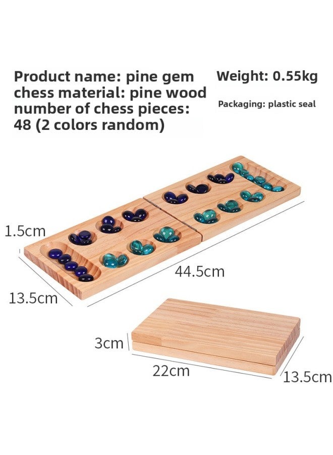 Special For Broadcasting Chess Mancala Gem Chess Boys And Girls Adult Children's Particles Return Toys African Chess-Color:228 Pine Wood Foldable Backgammon (with Lock) - Image 5