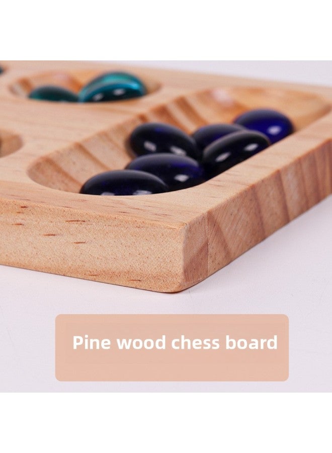 Special For Broadcasting Chess Mancala Gem Chess Boys And Girls Adult Children's Particles Return Toys African Chess-Color:228 Pine Wood Foldable Backgammon (with Lock) - Image 4