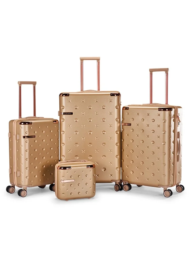 Limra Luggage set 4 pieces travel Bags with a distinctive design from limra Gold