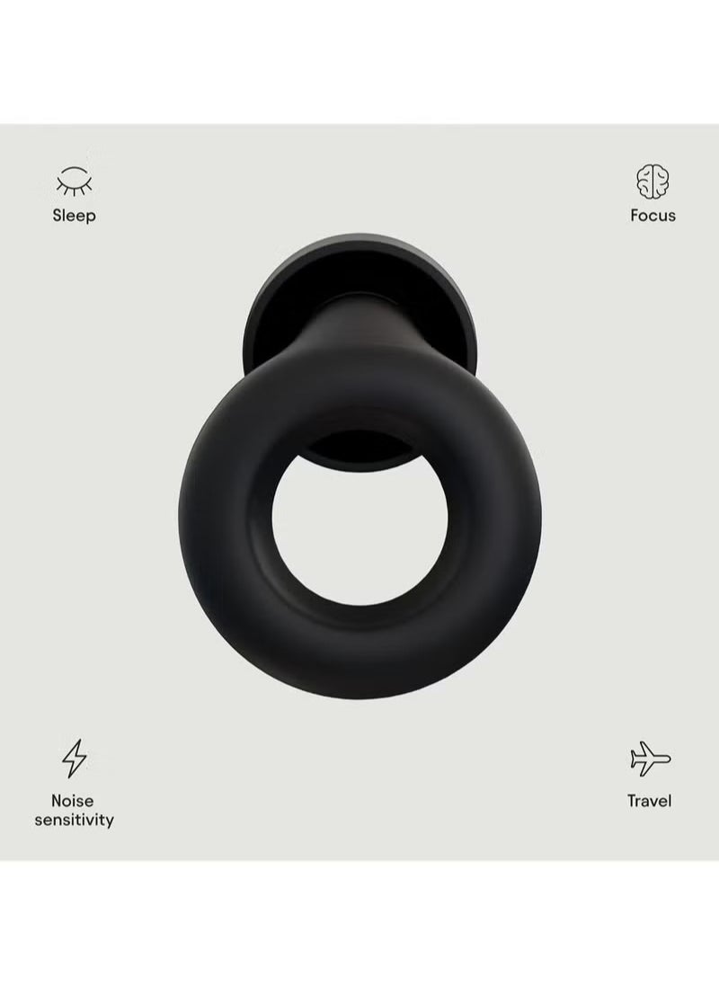 Generic - Quiet Ear Plugs For Noise Reduction，Super Soft，Reusable Hearing Protection in Flexible  for Sleep, Noise Sensitivity–Black - Image 1