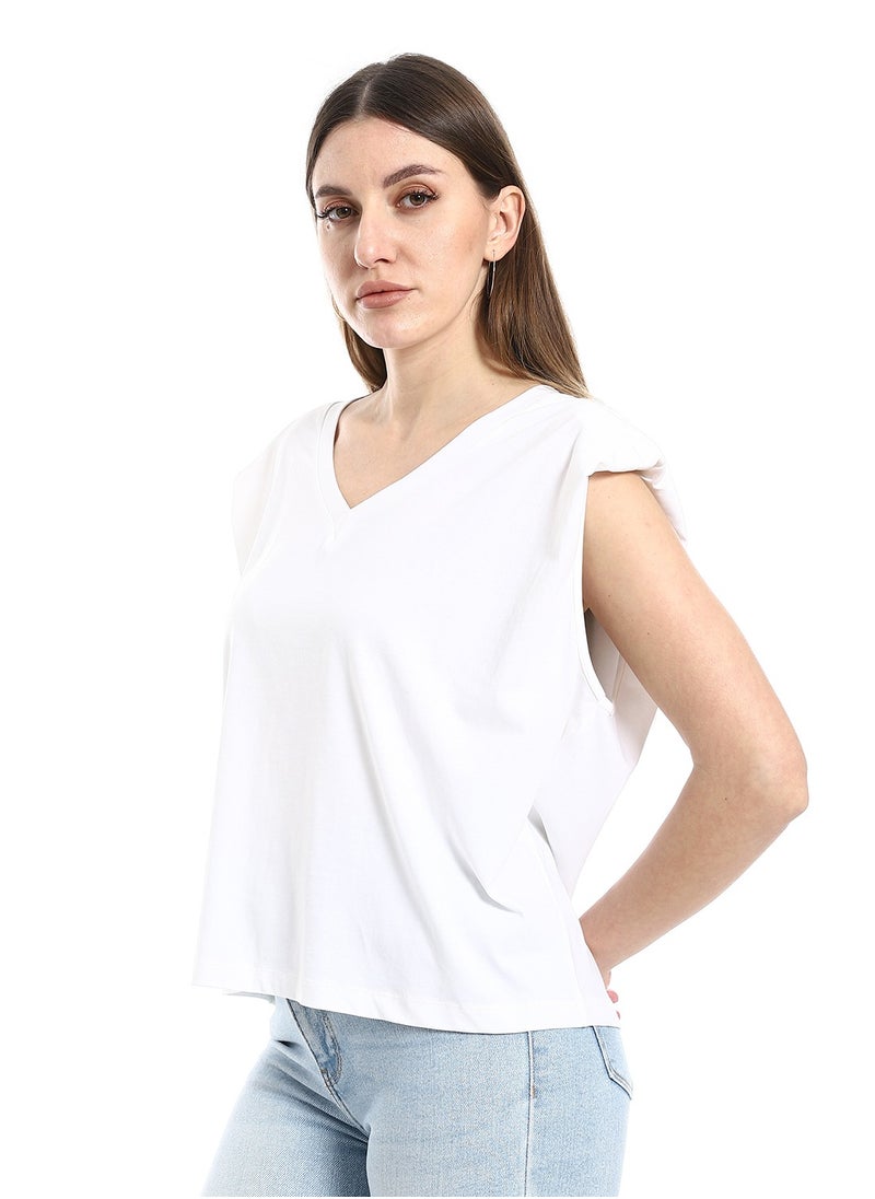 MERCH - Wide-cut white top - Image 1
