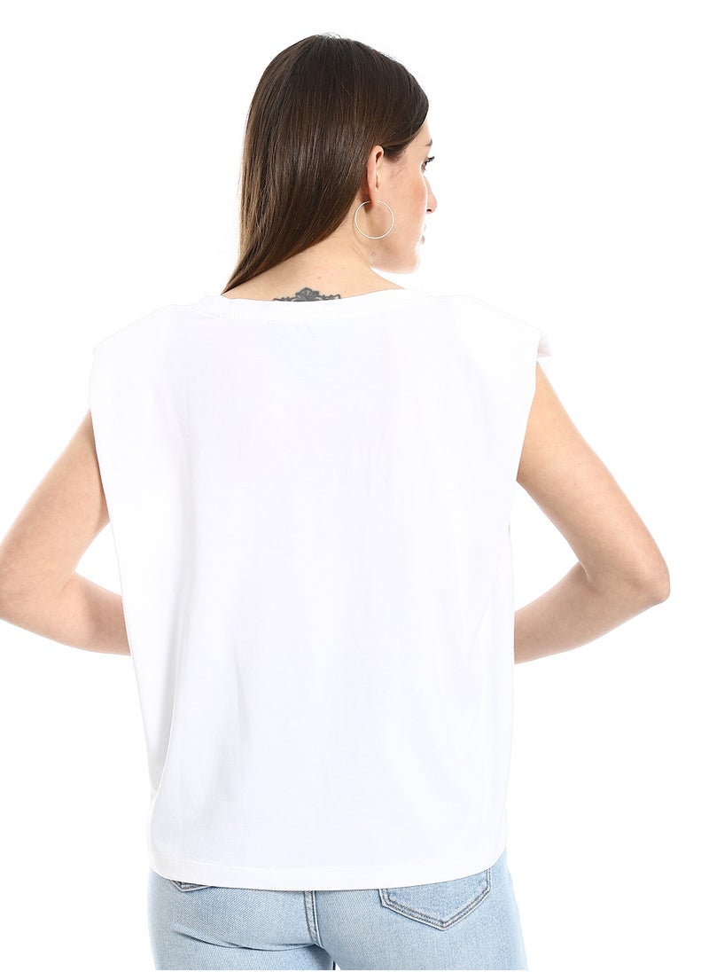 MERCH - Wide-cut white top - Image 1