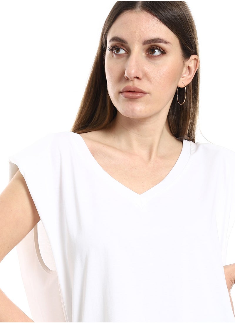 MERCH - Wide-cut white top - Image 1