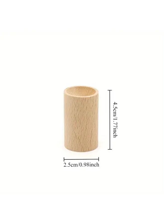 Solid Wood Aroma Diffuser Set of 2 Cylindrical Natural Scent 1.77 0.98 Inch - Image 4