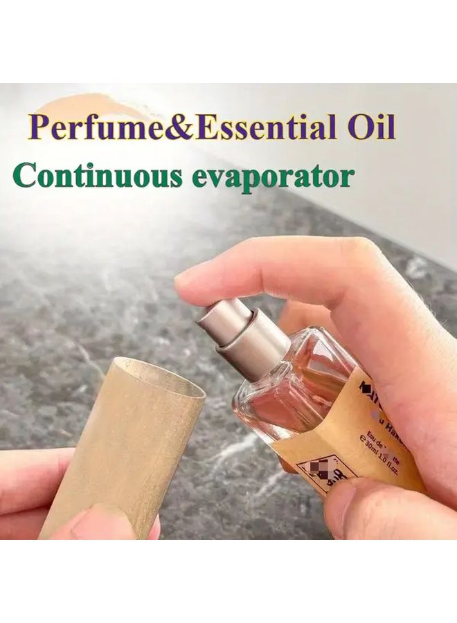 Solid Wood Aroma Diffuser Set of 2 Cylindrical Natural Scent 1.77 0.98 Inch - Image 1