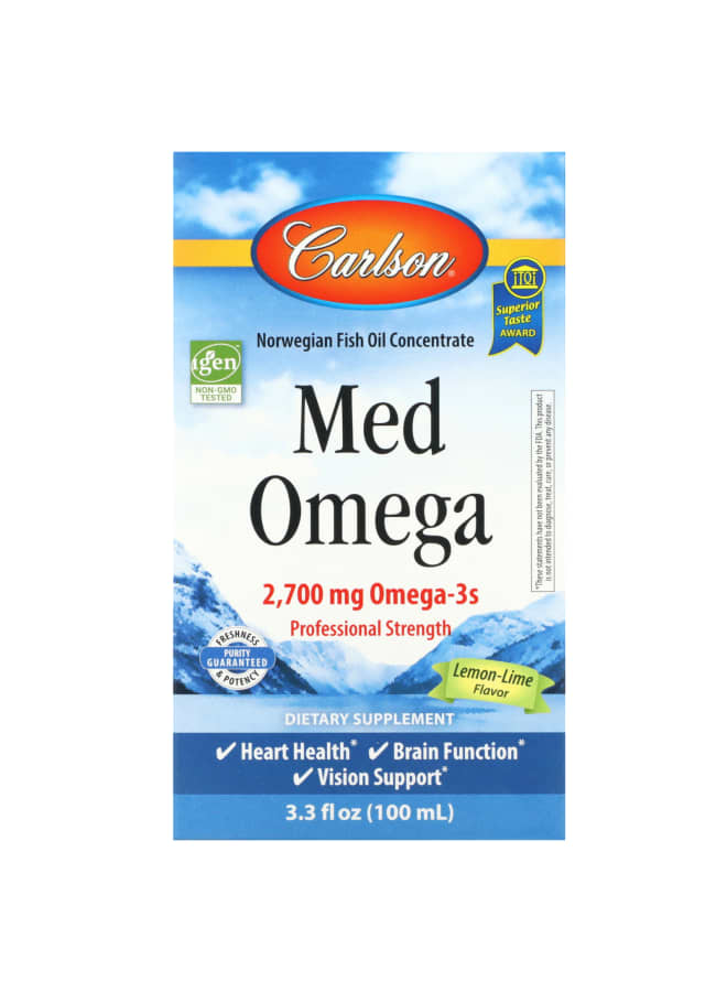 Med Omega, Lemon-Lime, 2,700 mg, 3.3 fl oz (100 ml)