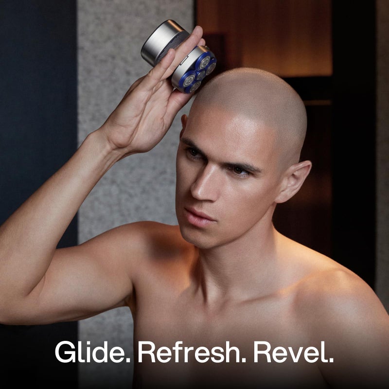 yoose Head Shavers for Bald Men, IPX7 Skin Close Electric Razor for Men (Ergonomic Design, USB-C, 90-Min Usage, 5 Floating Cutting Heads), Intelligent PID Control, Battery Indicator, H5 Silver - Image 4