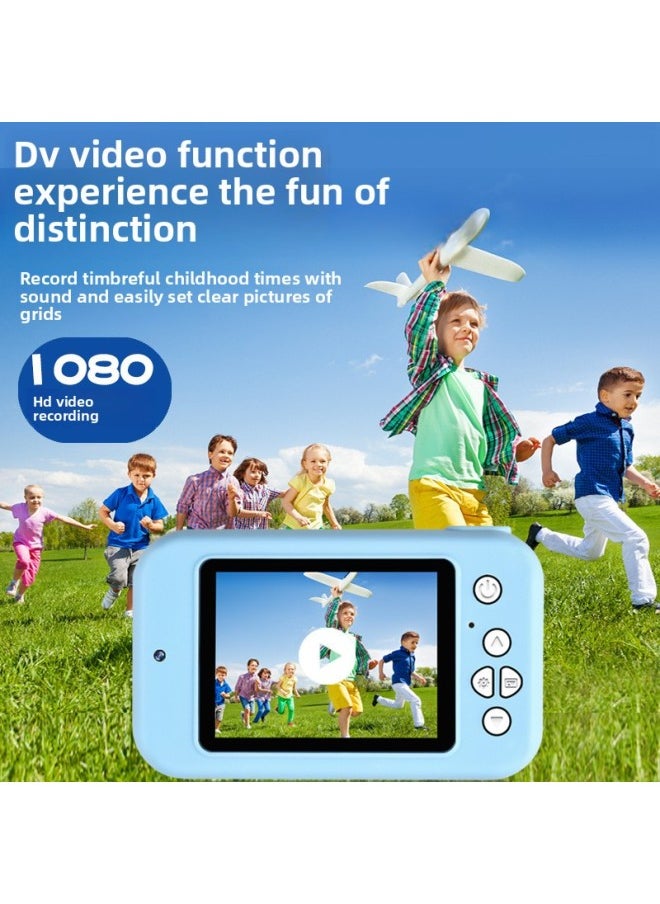 Generic Y2 Children Digital Camera 2000W Pixel Children Mini Camera Toy Cartoon IPS Screen Gift-Body Color:Y2 Puqing 2.4 Single Camera + Blue + No Card  - Image 4