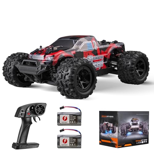 VEVOR Remote Control Car 118 Scale RC Car for Adults 36 kmh High Speed All Terrain Waterproof IPX4 Electric 4WD OffRoad Monster Truck with 2 Batteries Hobby RC Truck Xmas Gift for Adult and Boys - Image 1