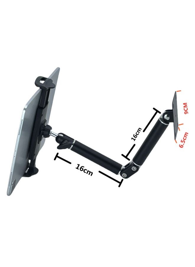 Generic - Micro-resistance Stretch Lazy Wall Hanging Cantilever Hidden Folding Bracket Mobile Phone Tablet Computer Bracket Metal Wall Hanging-Color:Aluminum Alloy Chuck Joint Wall Hanging-Applicable Size:4-13 Inches - Image 1