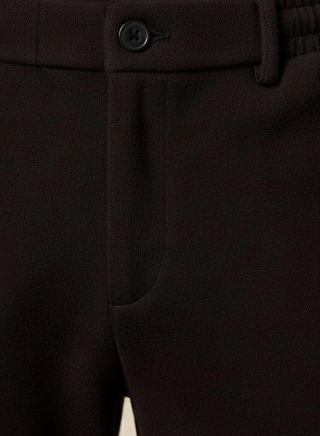 Iconic BLACK Iconic Men Regular Fit Trousers for Men | Best Price UAE