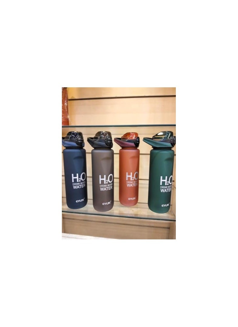 Generic - 1000ml Water Bottle with Flip Cap, Perfect for Gym and School, Large Sports Bottle, Extra Strong Material (green) - Image 1