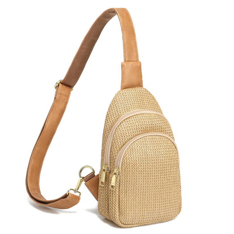INICAT Summer Straw Bag Small Sling Beach Bag Crossbody Hawaiian Accessories Rattan Woven Purses for Women - Image 1