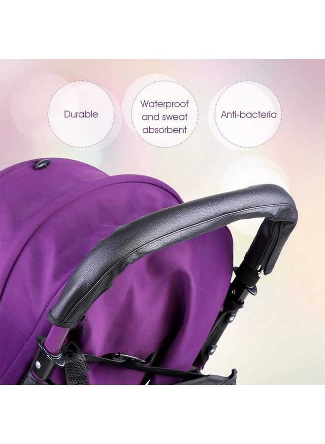GLOGLOW Baby Stroller Bar Cover Baby Stroller Universal Armrest Handle Sleeve Cover Pu Leather Stroller Handlebar Cover Infant Toddler Pram Bar Dust Proof Handle - Image 5