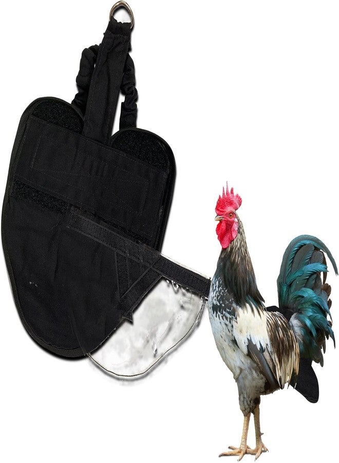 Holster Hen Holster Wrap-Around Bird Diaper & Harness for Hens, Roosters, Ducks, Geese - with Removable Vinyl Liner, Adjustable Fit for Outdoor Adventures & Indoor Use - Easy to wear - XL, Black - Image 1