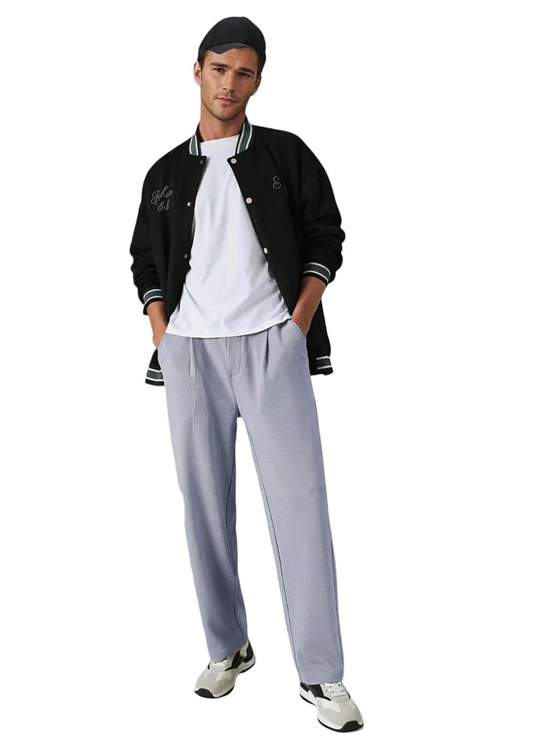 KOTTY Men's Relaxed Fit Casual Trouser | Elastic Waistband | Lightweight & Breathable Fabric | Stylish Straight-Leg Pants for Everyday Wear(Grey,28) - Image 1
