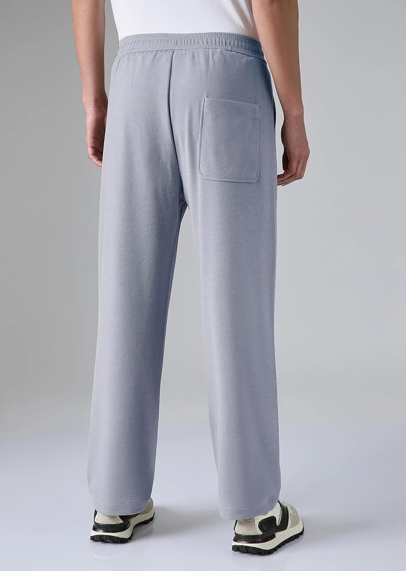 KOTTY Men's Relaxed Fit Casual Trouser | Elastic Waistband | Lightweight & Breathable Fabric | Stylish Straight-Leg Pants for Everyday Wear(Grey,28) - Image 4