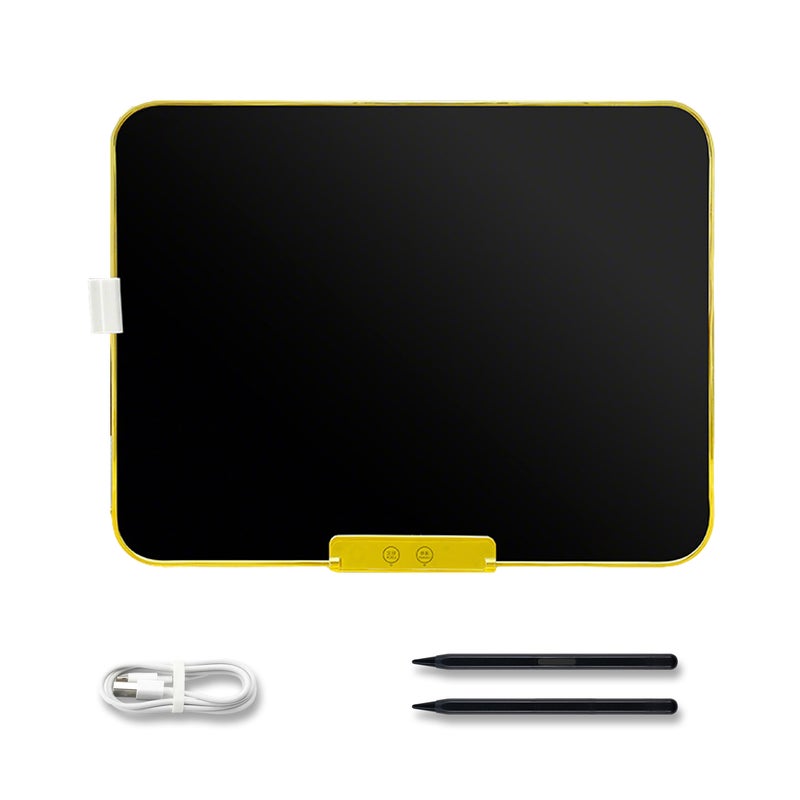 LCD Writing Tablet 21 Inch Monochrome Screen Rechargeable Drawing Board with 2 Stylus Drawing Writing Taking Notes Leaving Messages for Toddlers Boys Girls & Adults Black - Image 1