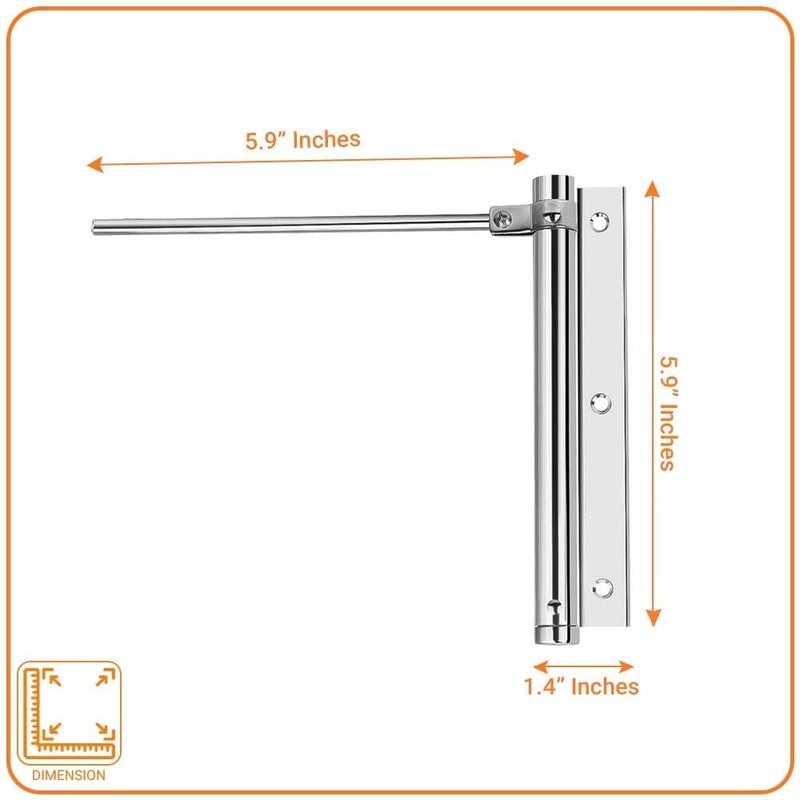 DHAVL Automatic Safety Spring Door Closer for Residential and Commercial Home Office Hotel Door Easy to Install with Allen Key and Screws Steel - Image 2