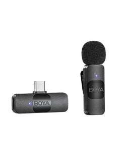 بويا ميكروفون BOYA BY-V10 اللاسلكي Lavalier للهواتف الذكية وأجهزة الكمبيوتر المحمولة التي تعمل بنظام Android - ميكروفون تسجيل فيديو مكثف USB C متعدد الاتجاهات للمقابلات والبودكاست ومدونات الفيديو  - Image 1