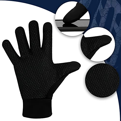 ZaySoo Full Finger Gloves with Touch Screen Feature Sports Print - Black - Image 5