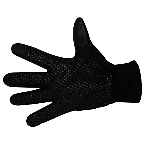 ZaySoo Full Finger Gloves with Touch Screen Feature Sports Print - Black - Image 2