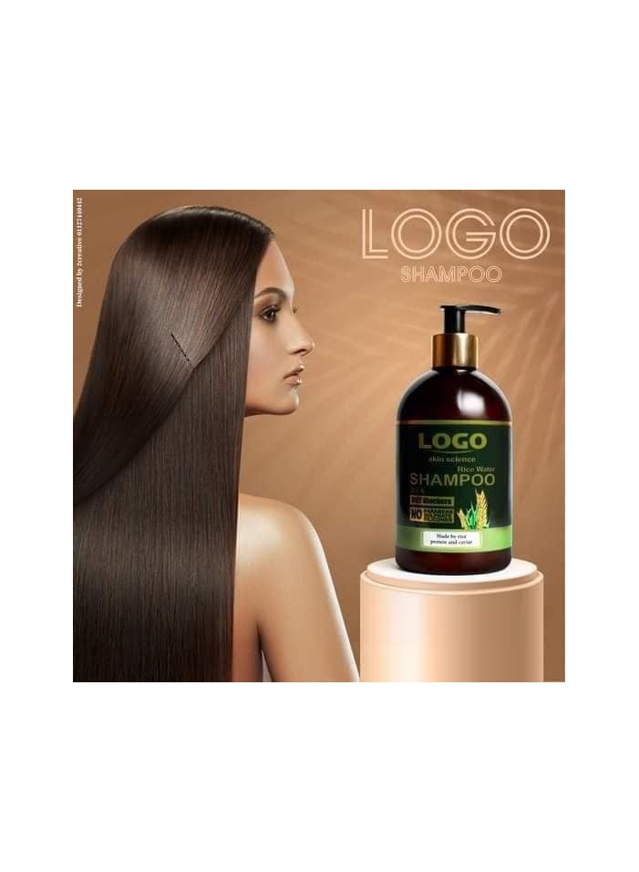 لوجو شامبو لوجو للشعر شامبو الارز لتغذيه وتطويل ونعومه الشعر - Image 2