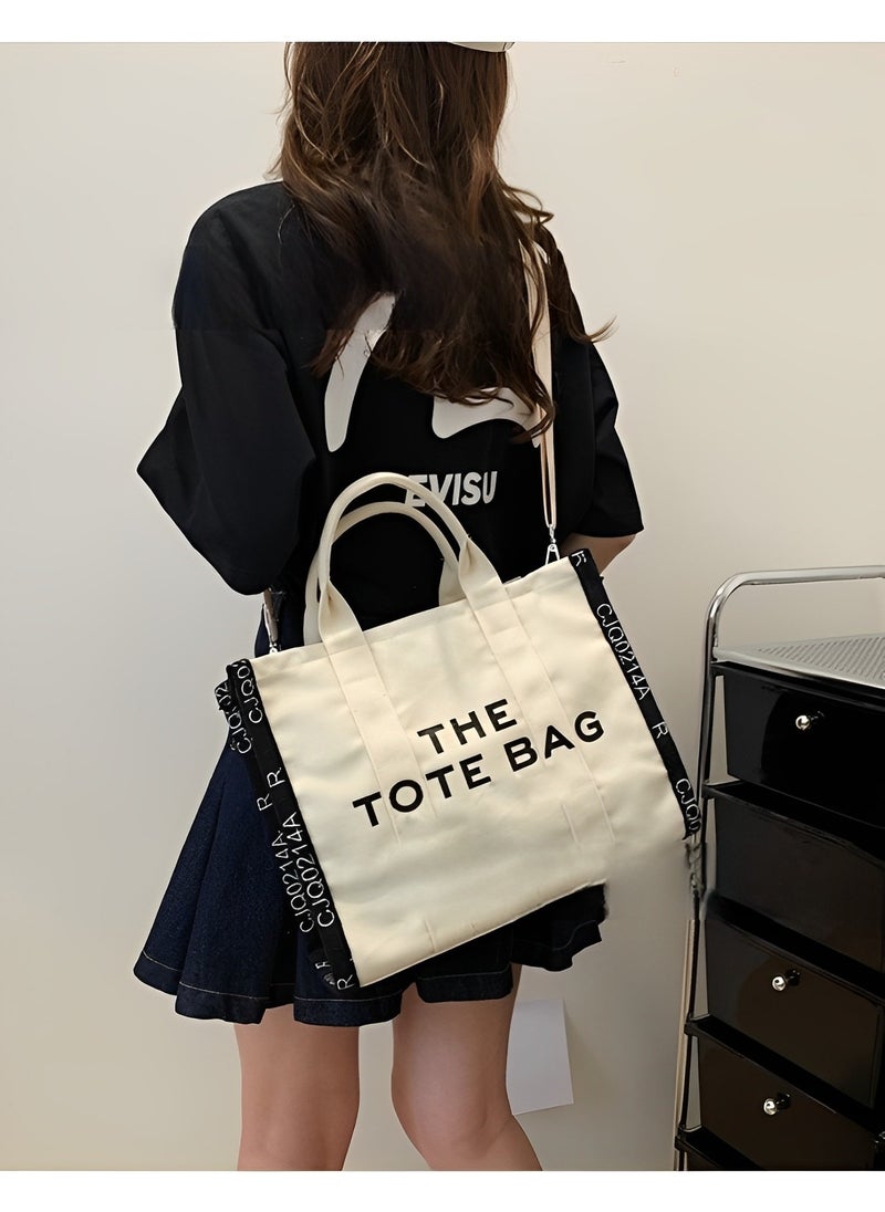 REOCLE Women's Tote Bag with Letter Print Small Satchel Bag Fashion Crossbody Purse Mini Stylish Handbag for Travel & Work & Everyday  - Image 5