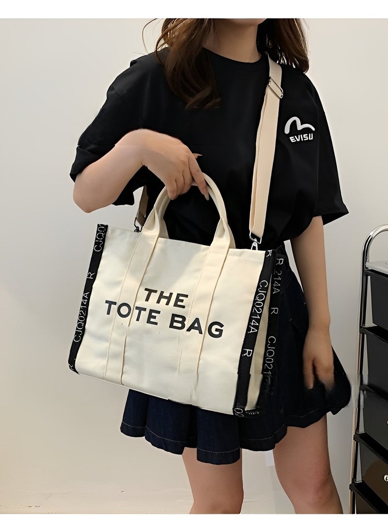 REOCLE Women's Tote Bag with Letter Print Small Satchel Bag Fashion Crossbody Purse Mini Stylish Handbag for Travel & Work & Everyday  - Image 4