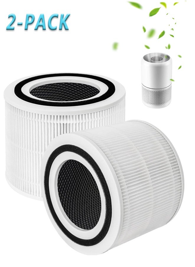 PINREK - 2 Pack Core 300 Replacement Filter Compatible with LEVOIT Core 300 and Core 300S Air Purifier, 3-in-1 H13 True HEPA Filter and Activated Carbon - Compared to Part # Core 300-RF - Image 1