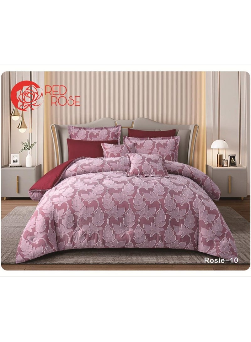 Red Rose Two-piece quilt set, a luxurious summer mattress with excellent medium filling, consisting of 8 pieces / king size 240*260 