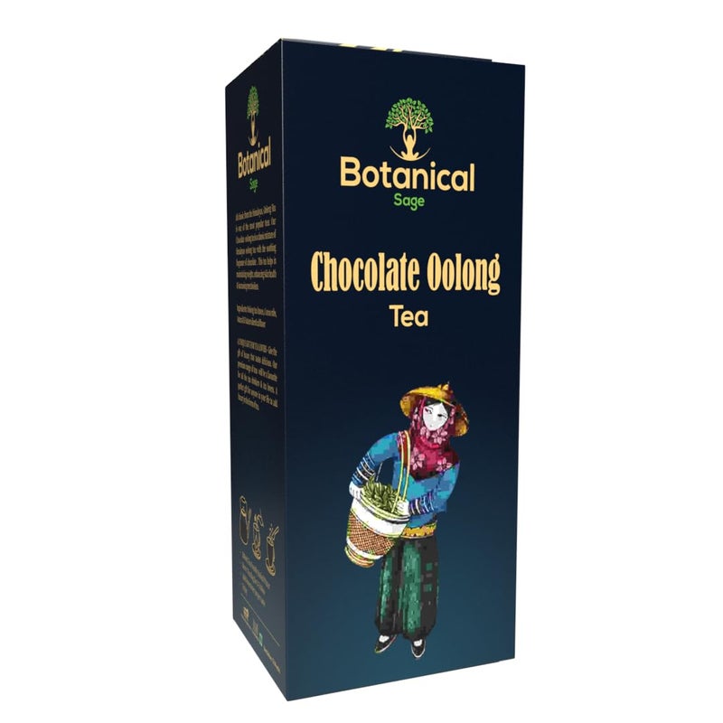 Botanical Sage- Chocolate Oolong Tea 30 Pyramid Teabags | Rich In Antioxidants | Selected | Luxury Tea - Image 1