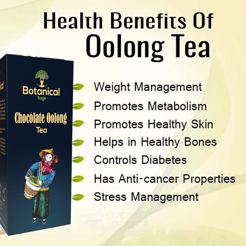 Botanical Sage- Chocolate Oolong Tea 30 Pyramid Teabags | Rich In Antioxidants | Selected | Luxury Tea - Image 3