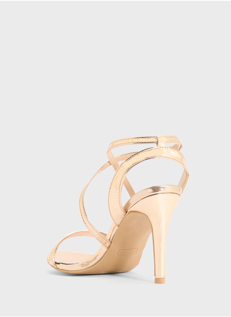 Anne Michelle Metallic Multi-Strap Sandal  - Image 3