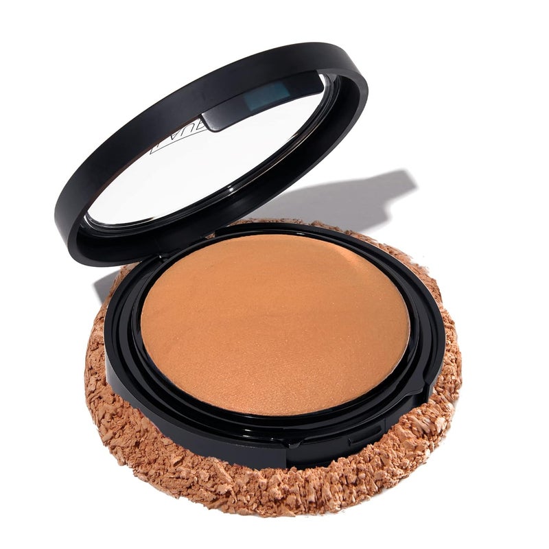LAURA GELLER NEW YORK Baked Double Take Powder Foundation  Tan  Buildable Medium to Full Coverage  Matte Finish
