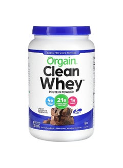 Orgain Orgain, Grass-Fed Whey Protein, Clean Whey Protein Powder, Creamy Chocolate Fudge, 1.82 lbs (828 g)  - Image 1