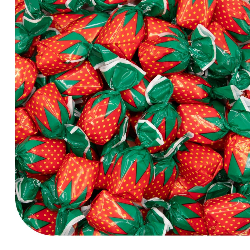Arcor Strawberry Bon Bons 2 Pound Bulk Pack Filled Hard Candy Individually Wrapped Soft Center Retro Candy Classic Old School Candy for Office and Events
