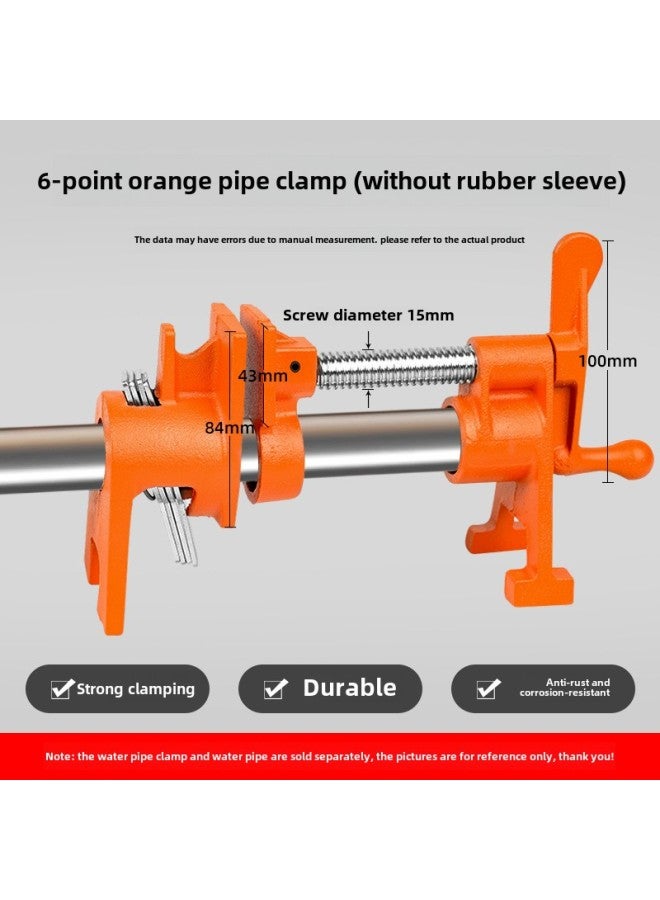 4 Points 6 Points Thick Heavy-duty Water Pipe Clip Fixing Clip Woodworking Jigsaw Water Pipe Clip Clamp G Clip F Clip-Specifications And Models:Orange German Heavy Duty 6 Discrete 3/4 Water Pipe Clamp - Image 1