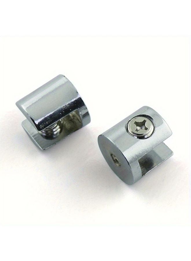 4pcs Zinc Alloy Glass Clips Heavy Duty Metal Shelf Support Adjustable Tension - Image 5