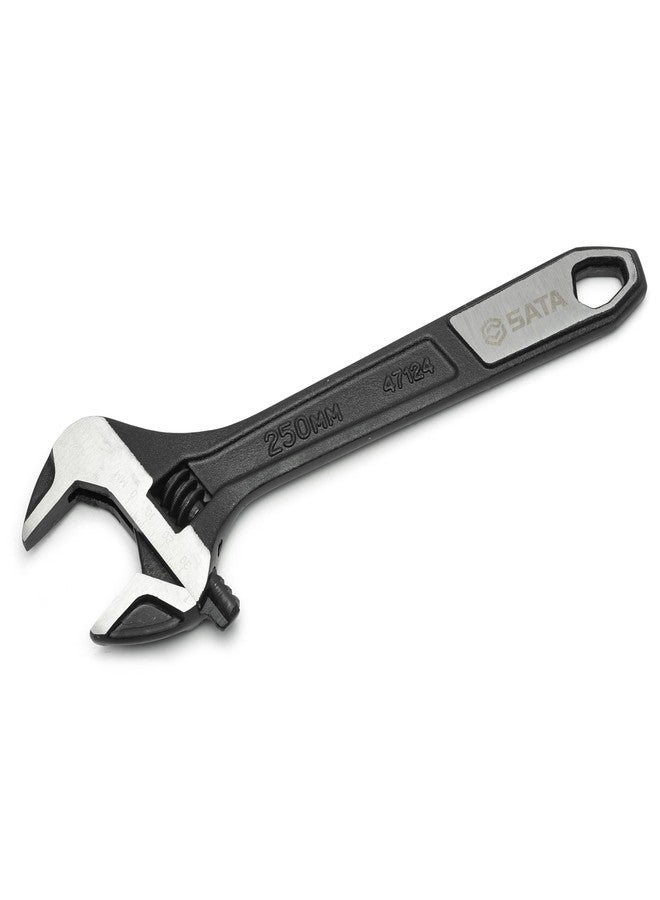 SATA 10-Inch Professional Extra Wide Jaw Adjustable Wrench with Forged Alloy Steel Body and a Chrome Plated Finish - ST47124 - Image 2