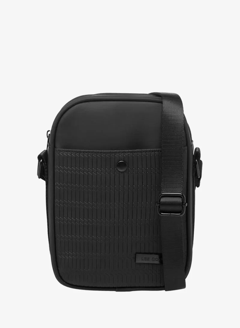 Lee Cooper Textured Crossbody Bag with Zip Closure