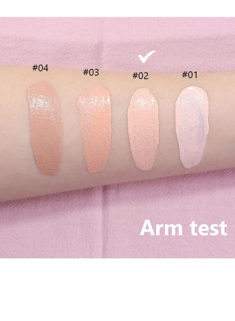 Excefore Liquid Foundation Cream, 2 Pcs Long-Lasting Hydrating Foundation, Full Coverage Matte Concealer Make Up, Oil Control & Waterproof Base Primer, with Foundation Brush, for Face Makeup (1 Fl.Oz) - Image 3