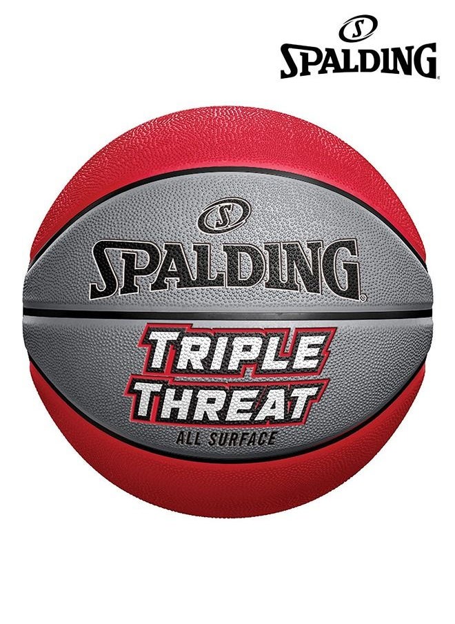 SPALDING Triple Threat Outdoor Basketball Size 7  - Image 1