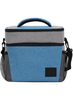 Perfii Adjustable Shoulder Strap Insulated Lunch Bag 8L Dual Zipper Wide Open Leakproof Cooler and Warmer Thermal Lunch Tote for Office Camping Hiking Outdoor Picnic and Beach Use  - Image 1