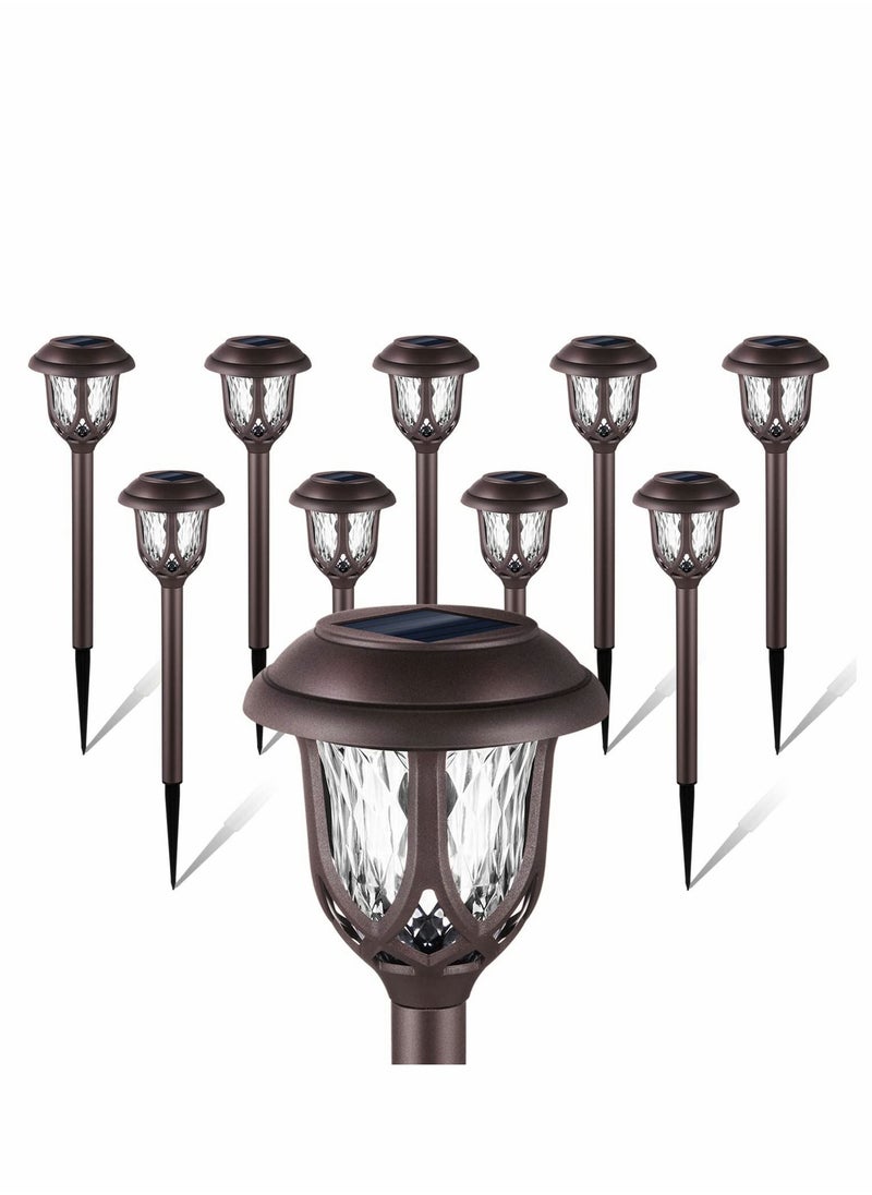 Y&D - 10 Pack Solar Lights Outdoor Decorative, Pathway Outdoor, Powered Garden Yard for Walkway Sidewalk Driveway - Image 1