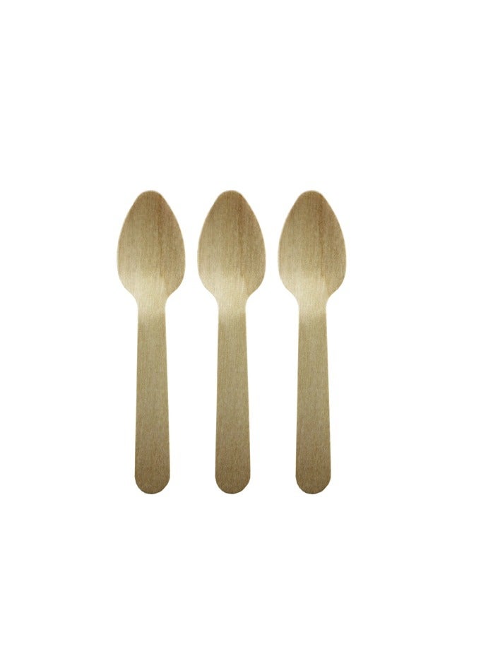 PARTY FUN Natural Bamboo Mini Fork 100% Biodegradable Compostable Eco Friendly Pack Of 50pcs - Image 1