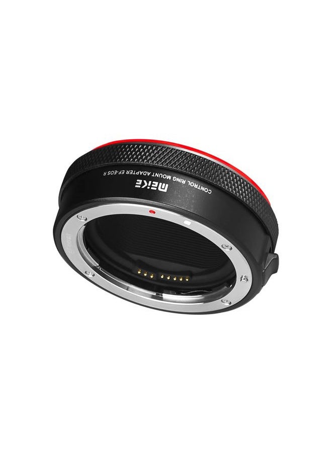 Meike - MK-EFTR-B for Canon EF/EF-S Lens to RF Mount Cameras Auto-Focus Lens Adapter with Control Ring for Canon EF/EF-S Lenses to Canon EOS R RP R5 R6 R7 R10 C70 - Image 1