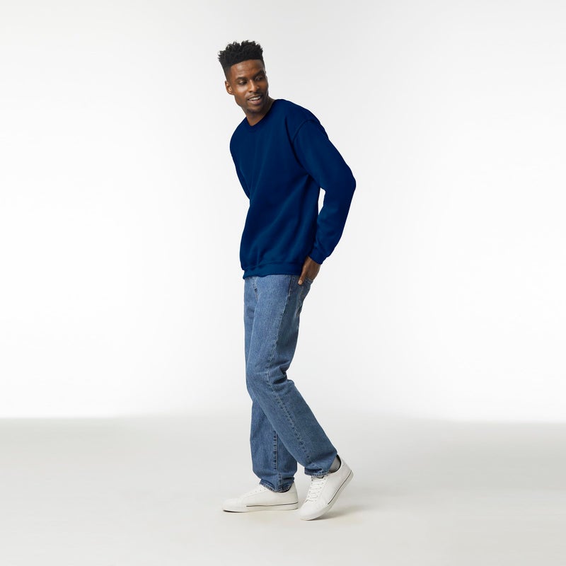 Gildan UGP Campus Apparel Gildan Men's Heavy Blend Crewneck Sweatshirt - Large - Navy - Image 3
