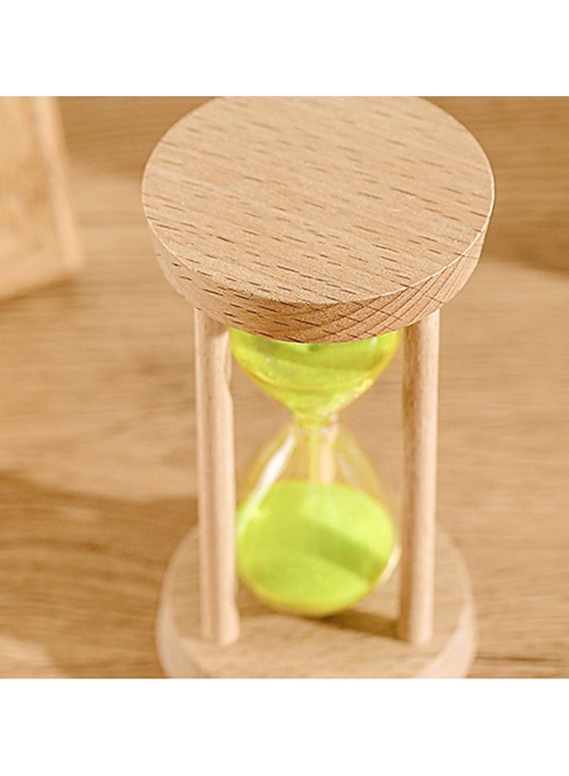 Rubik Sand Timer, 30 Minutes Wood Base Hourglass Sandglass Clock for Childrens Teeth Brushing Kitchen Cooking Game School Office Home Decoration (30 min, Wood/Blue)  - Image 3