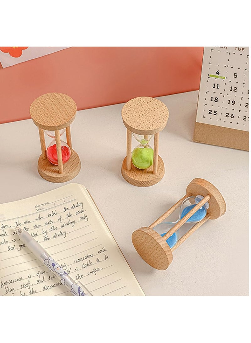 Rubik Sand Timer, 30 Minutes Wood Base Hourglass Sandglass Clock for Childrens Teeth Brushing Kitchen Cooking Game School Office Home Decoration (30 min, Wood/Blue)  - Image 5